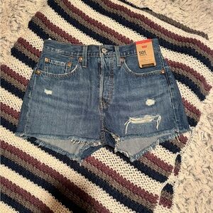 Levi's Women's Blue Denim Shorts